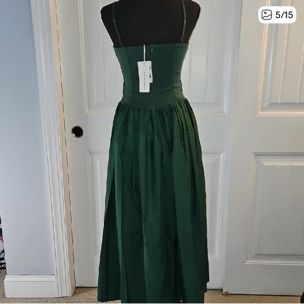 NWT Commense Serendipity Emerald Green Dress With Adjustable Straps - Picture 2 of 8